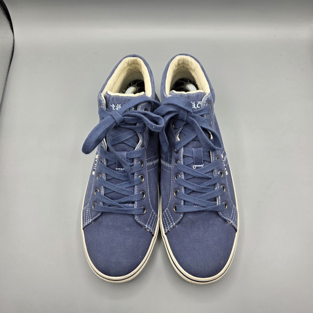 Taos Top Star Sneakers Womens 8.5 Blue Chambray Denim Mid Top Lace Up Comfort - Picture 4 of 15